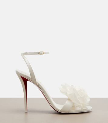 Miss Z floral-appliqué leather sandals | Christian Louboutin