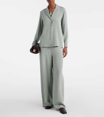 Camisa Aedo de satén en mezcla de seda | Max Mara