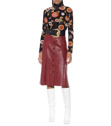 Floral velour turtleneck top | Dodo Bar Or