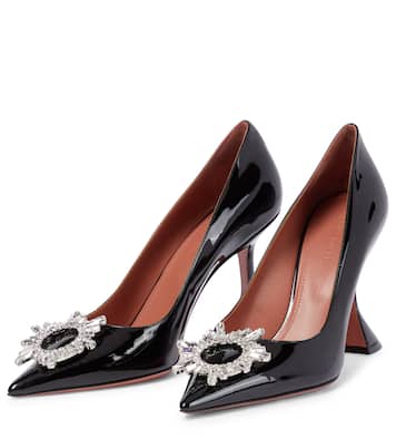 Escarpins Begum en cuir verni à ornements | Amina Muaddi