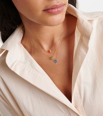 Collier en or 18 ct, diamants et émail | Persée
