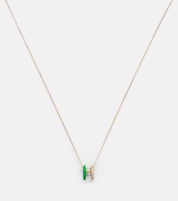 Collier en or 18 ct, diamants et émail | Persée