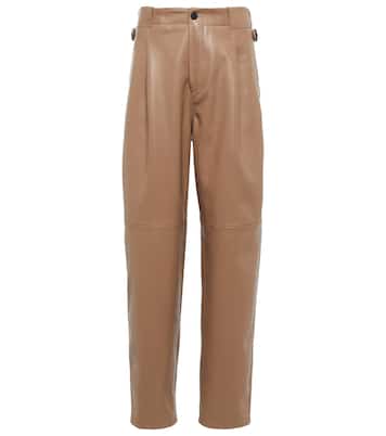 High-Rise-Hose Shobak aus Leder | The Mannei