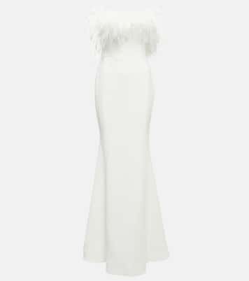 Bridal Grace feather-trimmed gown | Rebecca Vallance