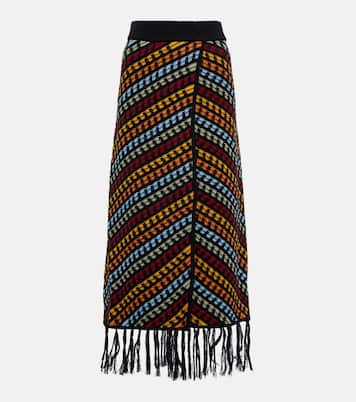 Falda midi Jones con flecos | Dodo Bar Or