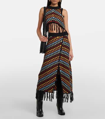 Falda midi Jones con flecos | Dodo Bar Or