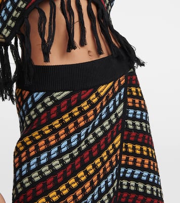 Falda midi Jones con flecos | Dodo Bar Or