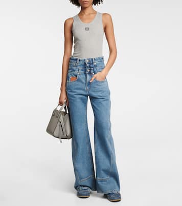 Anagram ribbed jersey tank top | Loewe