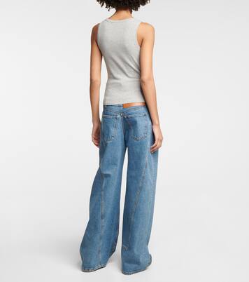 Anagram ribbed jersey tank top | Loewe