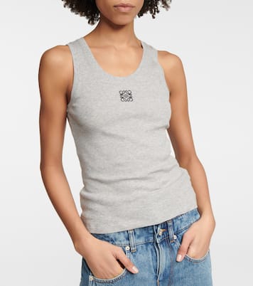 Anagram ribbed jersey tank top | Loewe