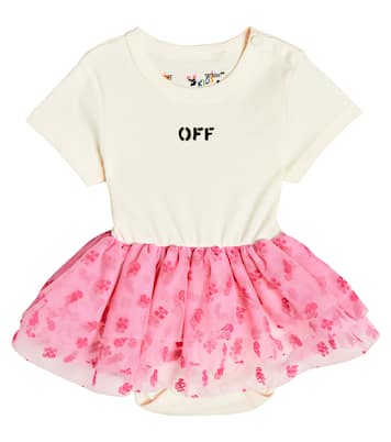 Baby Body aus Baumwolle und Tüll | Off-White Kids