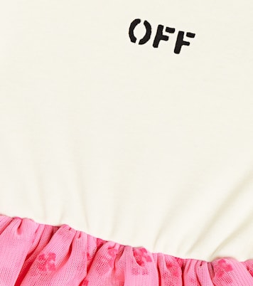 Baby Body aus Baumwolle und Tüll | Off-White Kids