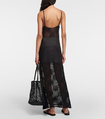 Maxikleid Rayure aus Häkelstrick | SIR