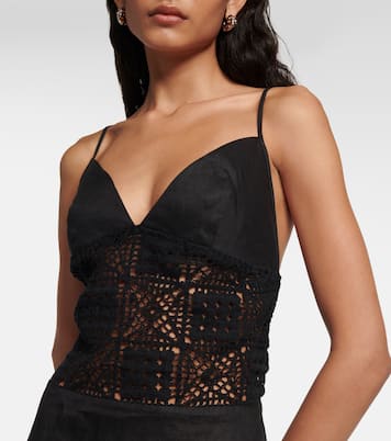 Maxikleid Rayure aus Häkelstrick | SIR