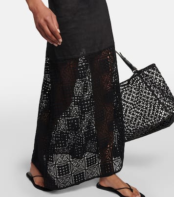 Maxikleid Rayure aus Häkelstrick | SIR