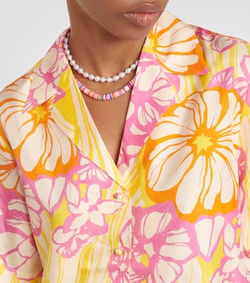 Chemise Fenella en soie à fleurs | Alémais