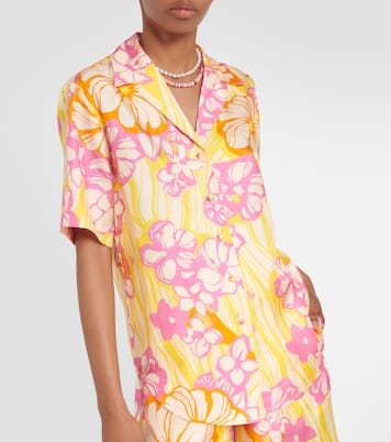 Chemise Fenella en soie à fleurs | Alémais
