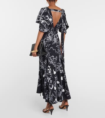 Robe midi à fleurs | Victoria Beckham