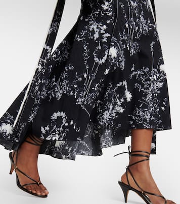 Robe midi à fleurs | Victoria Beckham