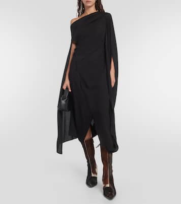 Asymmetric draped midi dress | Acne Studios