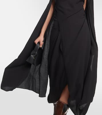 Asymmetric draped midi dress | Acne Studios