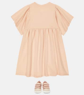 Vestido de algodón con volantes | Chloé Kids