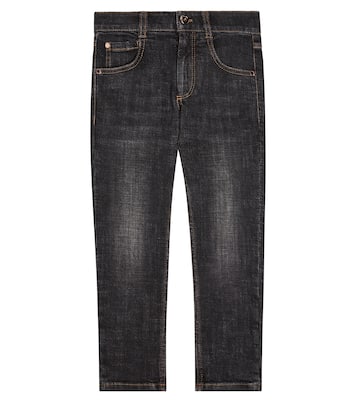 Jeans slim in cotone | Brunello Cucinelli Kids