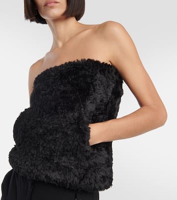 Top a fascia in shearling sintetico | JW Anderson