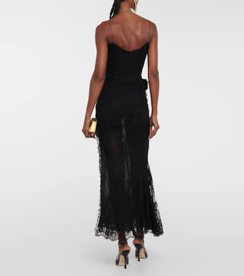 Robe longue en dentelle | Alessandra Rich