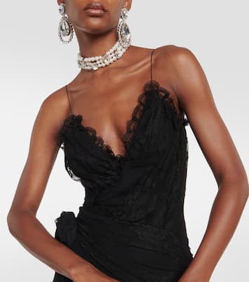 Robe longue en dentelle | Alessandra Rich