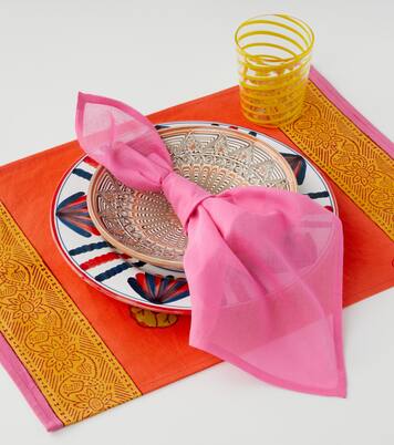 Tea Flower set of 4 cotton placemats | Lisa Corti
