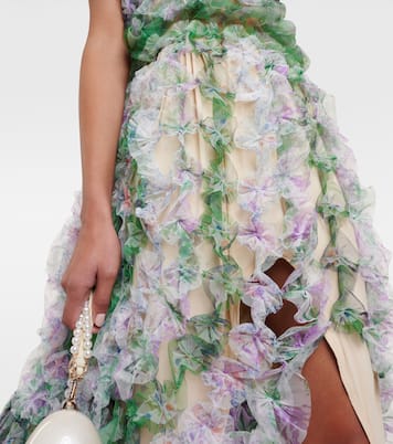 Asymmetric tulle midi skirt | Susan Fang