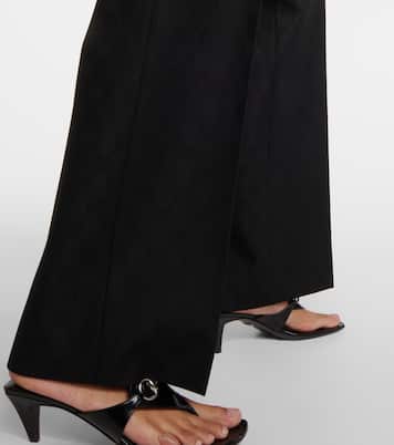 Pantalones rectos de lana  en jacquard GG | Gucci