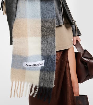 Checked alpaca and wool-blend scarf | Acne Studios
