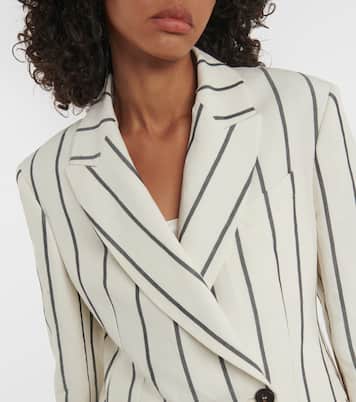 Blazer en lin et coton à ornements | Brunello Cucinelli