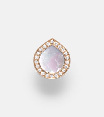 Boucle d'oreille unique Antifer en or rose 18 ct, nacre et diamants | Repossi
