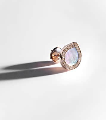 Boucle d'oreille unique Antifer en or rose 18 ct, nacre et diamants | Repossi