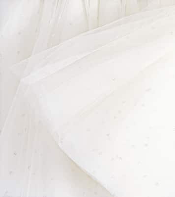 Baby - Abito in tulle e bouclé a pois | Monnalisa
