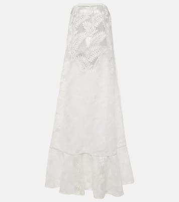 Vestido largo en jacquard | Adriana Degreas