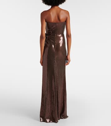 Sequined gathered gown | Alex Perry