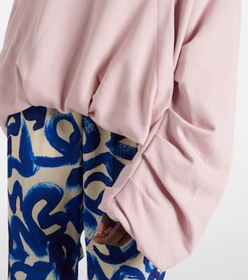 Felpa oversize in cotone con cappuccio | Dries Van Noten