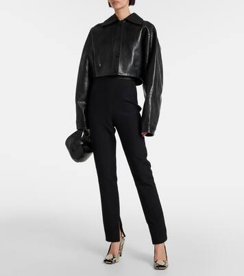Giacca cropped Sue in pelle | Khaite