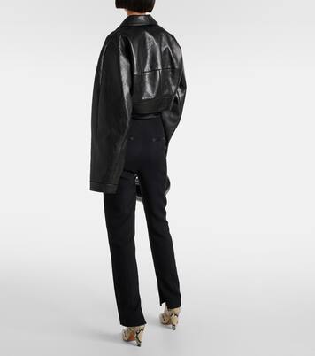 Giacca cropped Sue in pelle | Khaite
