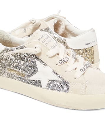 Sneakers Super-Star in pelle con glitter | Golden Goose Kids