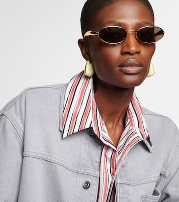 نظارات شمسية بإطار بيضاوي Sardine | Bottega Veneta