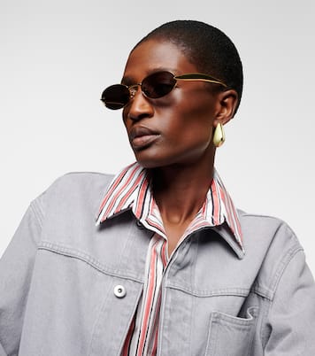 نظارات شمسية بإطار بيضاوي Sardine | Bottega Veneta