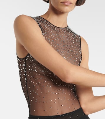 Abito midi Crew in mesh | Alex Perry