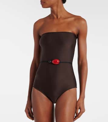 Embellished bandeau swimsuit | Adriana Degreas