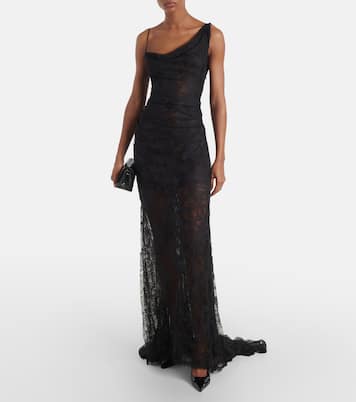 Bridal Lace Minerva semi-sheer open-back gown | Vivienne Westwood