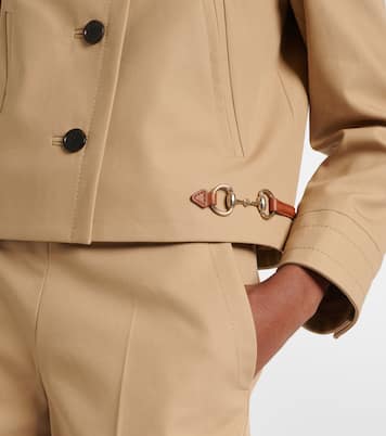 Chaqueta de dril de algodón con Horsebit | Gucci